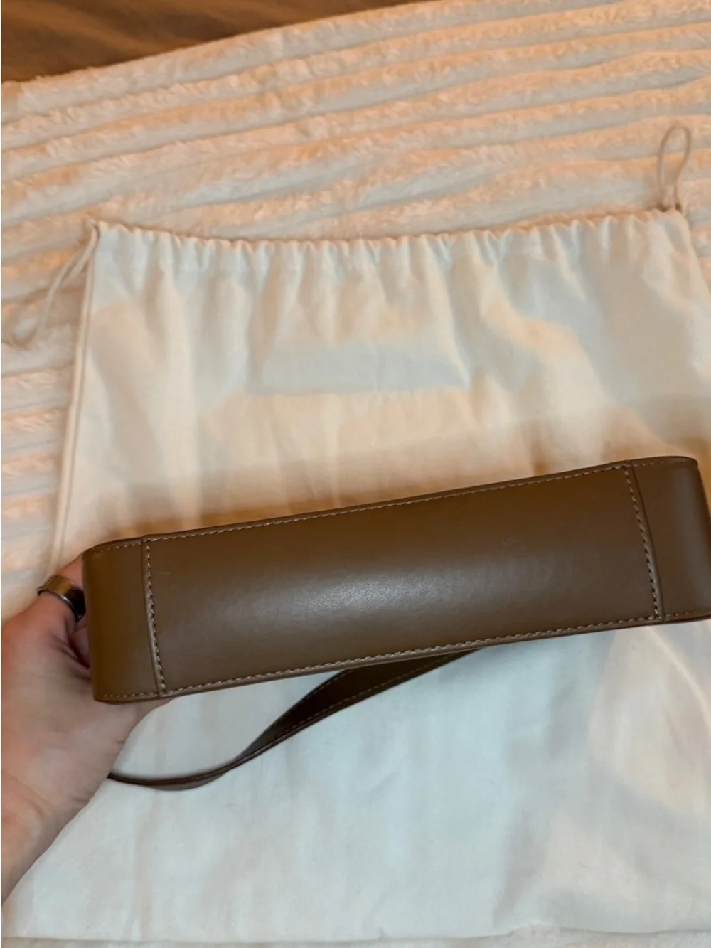 Mansur Gavriel M Frame Shoulder Bag, Desert - Picture 6 of 8